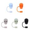 Skull Silicone Straw Covers Cap 1/5PCS 10mm Tumblers Cup Accessories Reusable Dust-Proof Spill-Proof Plug Stopper For Stanley Wa