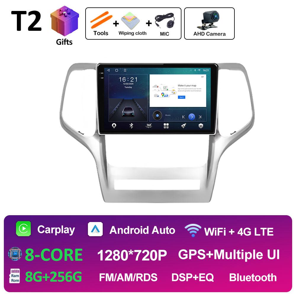 For Jeep Grand Cherokee 2008 2009 2010 2011 - 2013 Car Audio Radio Multimedia Player Cooling Fan GPS Navigation Touch Screen 4G