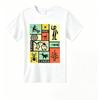 Fashion Retro Mysterious Runes Print Outdoor Street Kids T-shirt and Shorts Summer Home Casual Outfit Boy and Girl's Sports Set