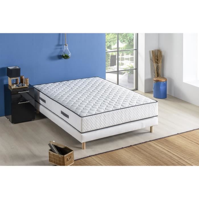 Matelas 140 x 190 cm - Hauteur 24 cm - 580 ressorts ensachés - 7 zones - Equilibré - réversible - fabriqué en Belgique - DEKO DREAM