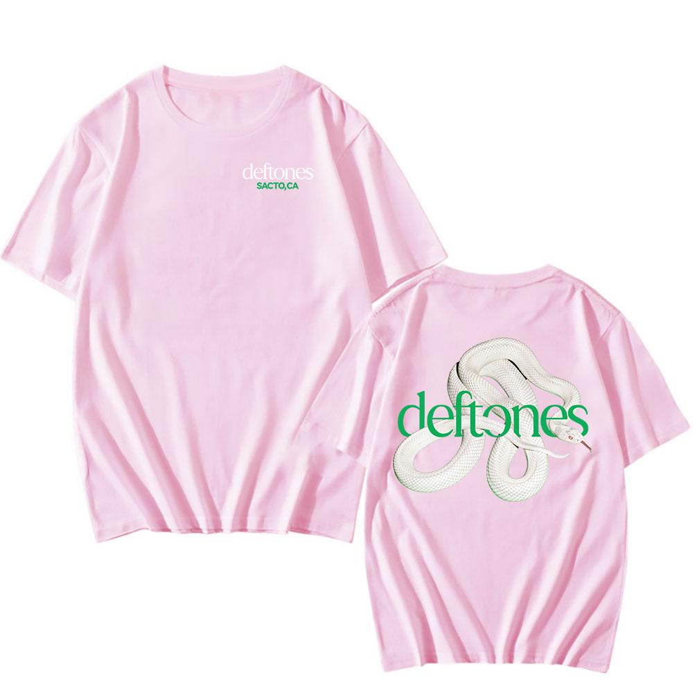 Soukromý hudební seznam skladeb Trička Deftones Rocková kapela Potisk Tričko Bavlna Volné Krátký rukáv Tričko Ženy Muži Unisex Streetwear