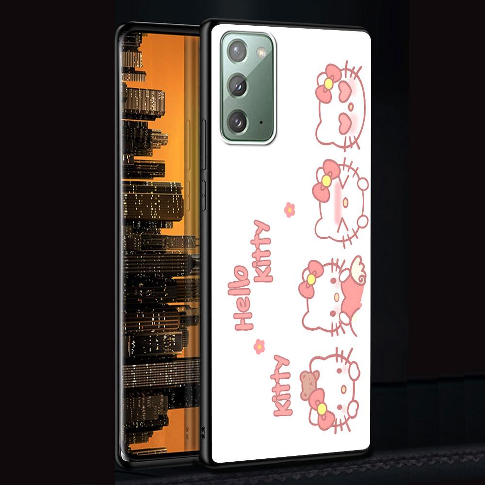 Hello Kitty Lovely Case for Samsung Galaxy Note 20 Ultra 10 Plus 9 8 TPU Phone Cover Note 10 Lite Black Soft Shell Funda Capa