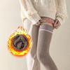 Over-the-knee socks for autumn and winter, lined with fleece, thickened, warm, and slimming.