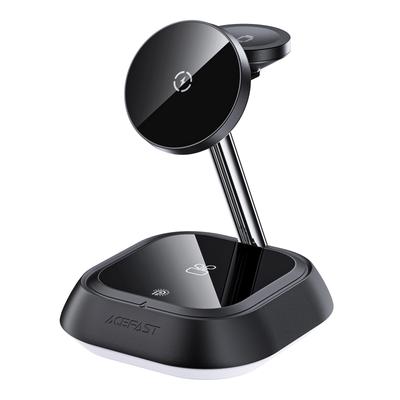 3in1 E16 15W Inductive Charging Station for Phone, Headphones, Watch, Black