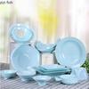 Melamine Blue Dinner Plate Restaurant Tableware Soup Bowl Dry Ice Dish Sashimi Plate Fruit Salad Bowl Dessert Plate Sushi Dish
