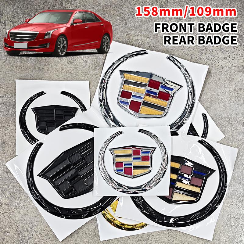 ABS 1 Stück Für Cadillac Logo SRX ATS XTS Auto Frontgrill Emblem Abdeckung Heckklappe Abzeichen Aufkleber Decals Auto Außen Zubehör