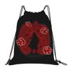 Custom N-Narutoes Akatsukis Drawstring Bag Women Men Lightweight Logo Sports Gym Storage Backpack