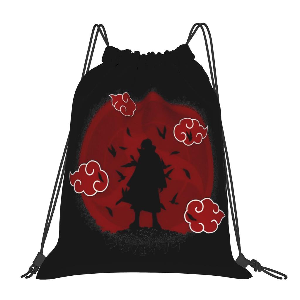 Custom N-Narutoes Akatsukis Drawstring Bag Women Men Lightweight Logo Sports Gym Storage Backpack