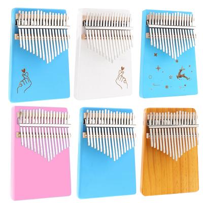 17 клавіш для великого пальця фортепіано Kalimba Single Board Pine Mbira Міні-клавішний інструмент 6 за бажанням