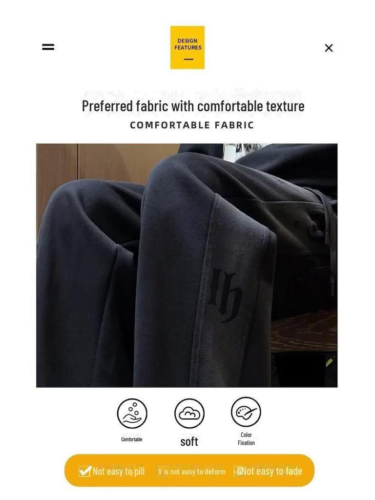 Tenåringsgutters pluss fløyel fortykkede sportsjoggebukser med vide ben for høst og vinter