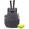 Borsa da Tennis di Grande Capacità Trapuntata Multifunzionale a Tracolla Zaino Sling Resistente all'Usura Borse per Racchette da Tennis