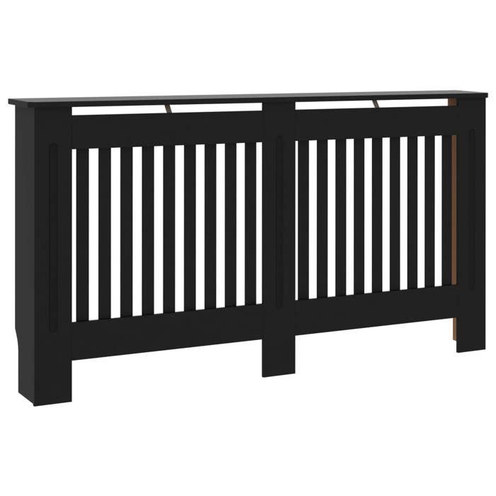 Cache-radiateur - VIDAXL - Noir - MDF - Espace de rangement pour livres et ornements