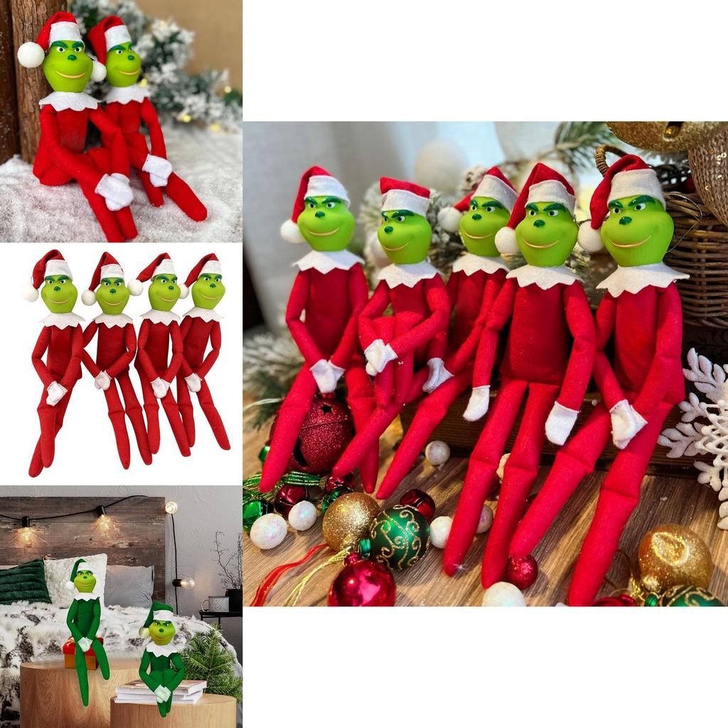 Christmas Grinch Doll Decorations Soft Comfortable And Perfect As Holiday Ornaments And Gifts