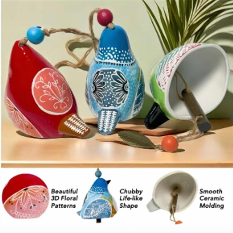 2PCS Bird Song Bell Bird Song Bell Wind Chime Bird Song Bell Garden Decor Hanging Rustic Wind Chime Wind Chime Parts