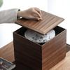Wooden Tea Cake Storage Box Walnut Solid Wood