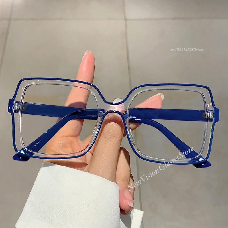 Square Black Leopard Frame Classic Fashion Clear Glasses For Daily Reading Life Back To School Decoration Computer Glasses