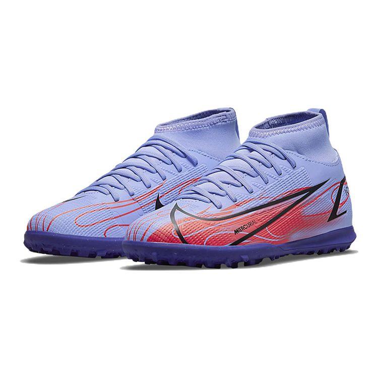 Nike Kylian Mbappé x Mercurial Superfly 8 Club TF GS Flames Barnesko Lilla Tistellys Indigo-Burst DB0934-506