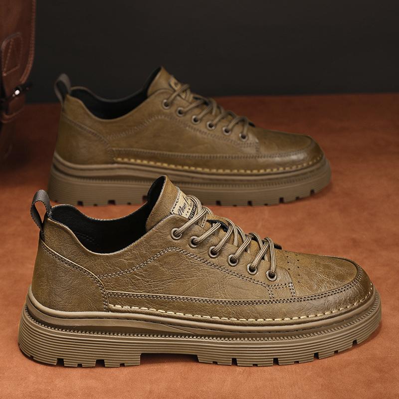 Winter velvet cotton shoes British business dress casual leather shoes sports heightening board shoes trendy shoes
