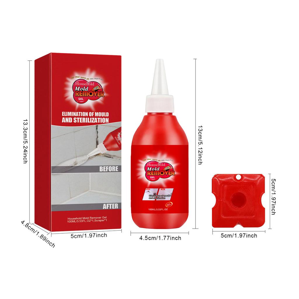 Easy To Use Mold Remover Mold Cleaner Gel Rapidly Eliminate Mold for Washing Machine Refrigerator Strip 1Bottle/2Bottle