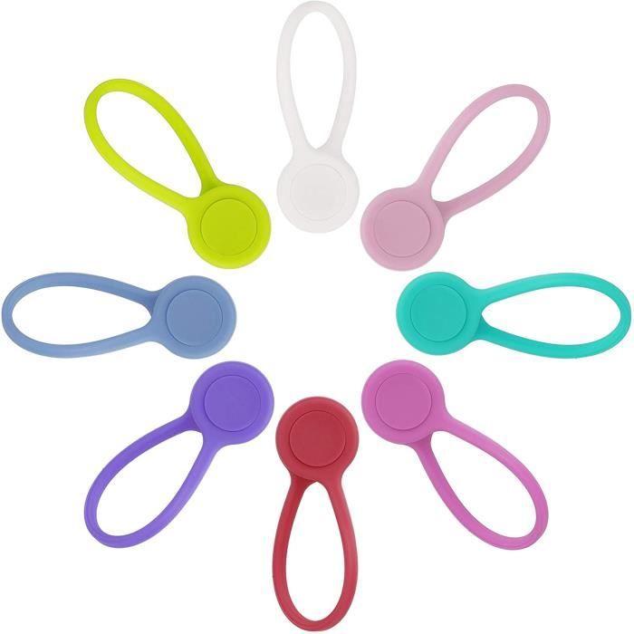 Reusable Magnetic Cable Clips Silicone Adjustable Cable Ties Cable Organizer Ideal for Cable Management