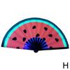 33cm Large Folding Hand Rave Fan Chinease/Japanese Gifts Fan Dance Music Colorful Fan Festival Fan Gradient Reflective Fold
