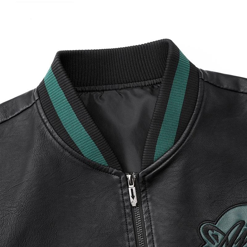 New men's leather jacket autumn leather jacket high-end American high street leather jacket men's jacket leather jacket
