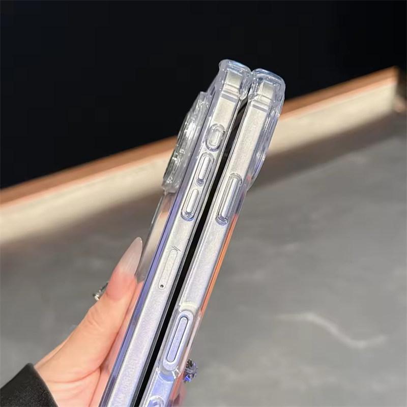Luxury Airbag Shockproof Clear For Magsafe Case For iPhone 11 12 13 14 15 16 Pro Max Plus Magnetic Wireless Charge Bumper Cover