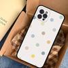 Simple Black White Polka Dot Fit For iPhone 16 15 Promax Phone Case iPhone 14 11 12 High End 13 Pro Silicone