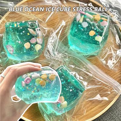 Bola de Stress Cubo Squishy Oceano Aperta Brinquedos Fidget Alívio de Stress Brinquedo de Alívio da Ansiedade Para Foco População com TDAH Gadget Calmante