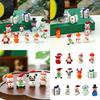 Miniature Snowman Reindeer Table Ornament Blown Glass Craft Christmas Figurine For Festives Season Decorating Accessory