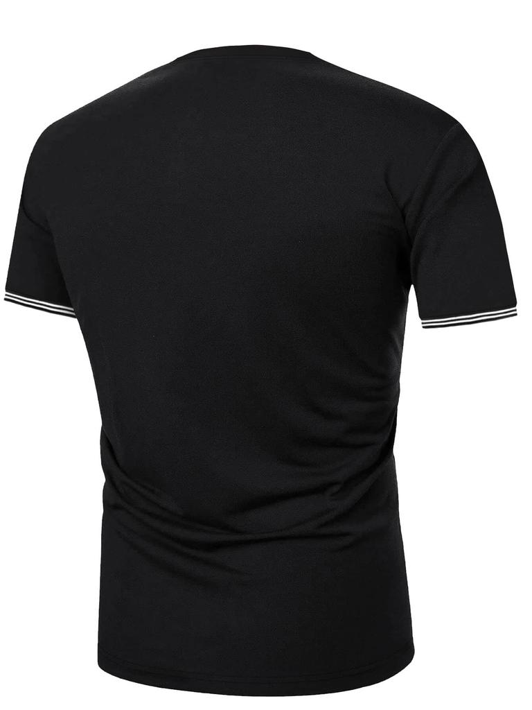 Luxury Brand T-Shirt 2024 Men'S Spring And Summer Leisure Sports Breathable Comfortable Beach Wind Stitched Stripe Color