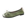 With Skirt Silver Single Shoes One Pedal Summer Women's Shoes Ballet Shoes Soft-soled Shoes Flat-soled Ladyshoes