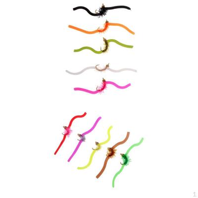 10pcs Mixed Colors Soft Squirmy Worms Trout Juan