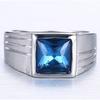 Fashion Popular Jewelry Blue Steel Men's Jewelry Ring
