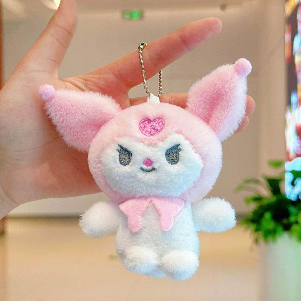 Cute Big Ear Cartoon Plush Doll Pendant Car Keychain Backpack Charm Trendy Toy