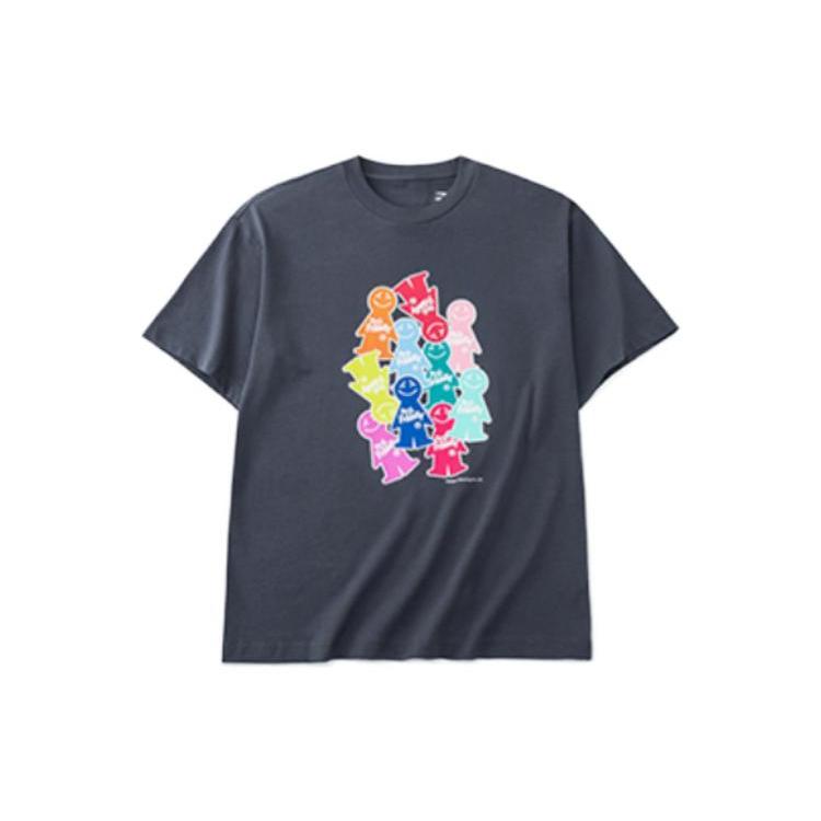 ANTA Life Collection T Shirts Unisex Gray Crew Neck Moderate Straight Fit 172228116-2 S