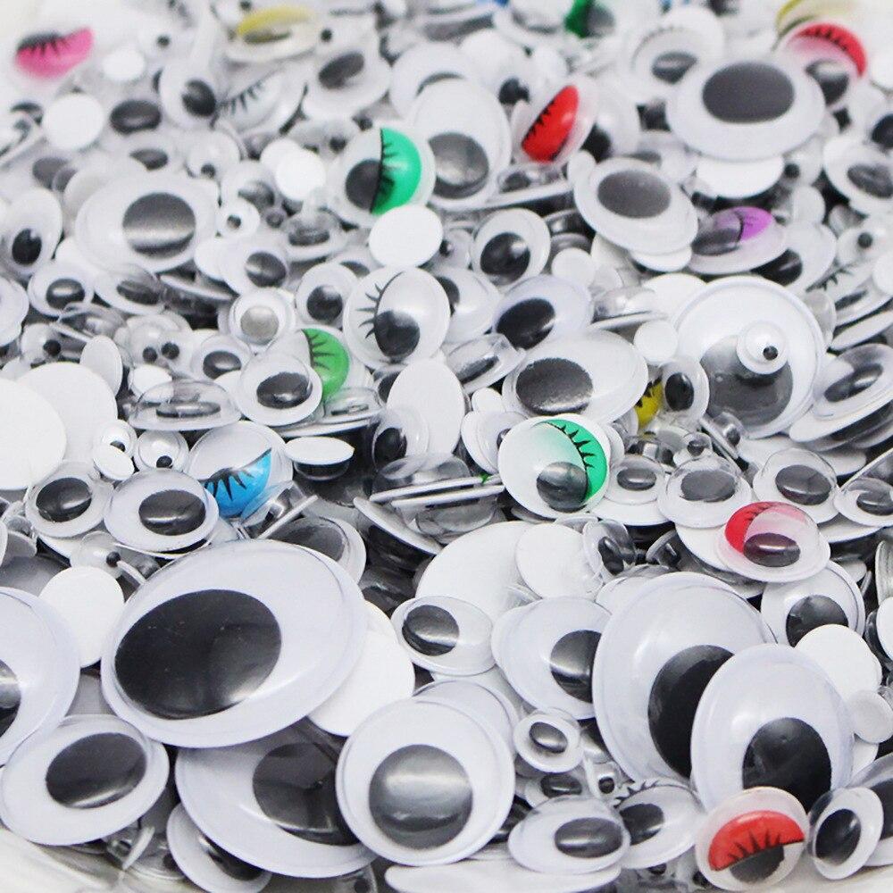 100pcs/200pcs Self-adhesive Googly Wiggle Eyes for DIY Scrapbooking Crafts Projects DIY Dolls Accessories Eyes Handmade Toys
