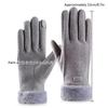 Fashion Women Warm Gloves Autumn Winter Touchscreen Gloves With Furry Cuff For Outdoor Activities Cycling Mountaineering Gloves