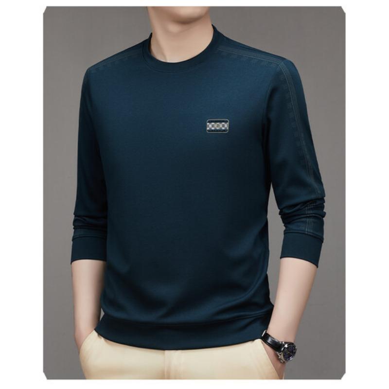 Autumn Men's Embroidered Sweatshirt Round Neck Loose Pullover Youth Casual Bottoming Piece
