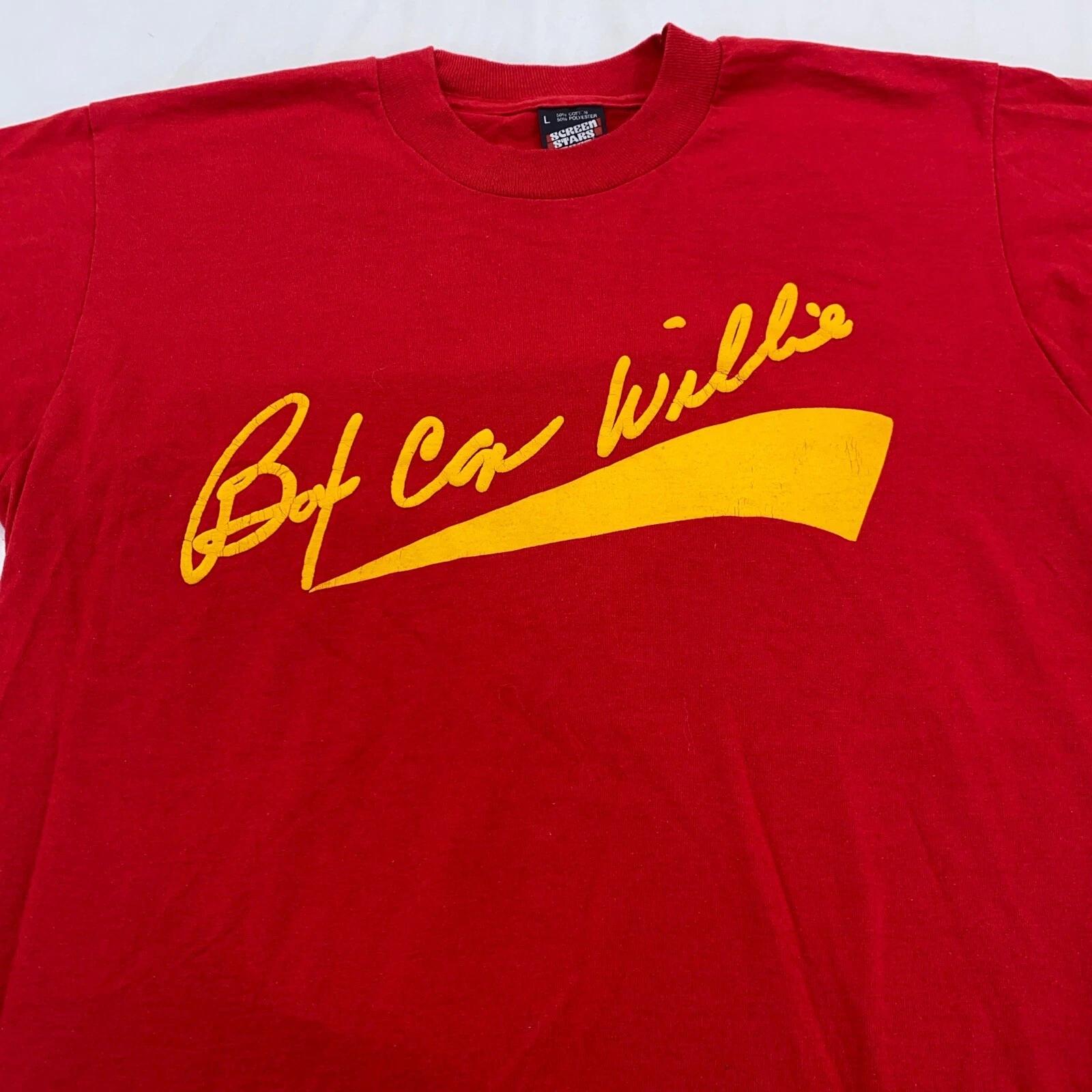 vintage 80s BOX CAR WILLIE T-Shirt MEDIUM country music concert tour 90s 2XL
