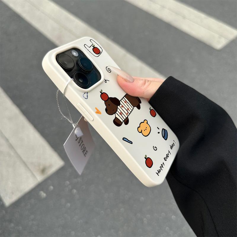Striped Shirt Dachshund for IPhone16 Jelly 15 Phone Case 14Pro for Apple 13/12 Silicone Xs Cartoon