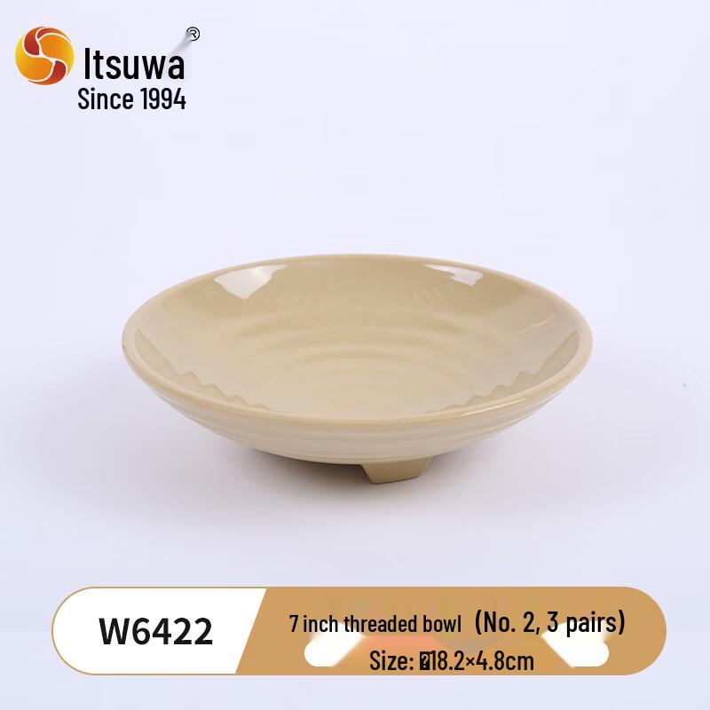 Wuhe 7-inch Melamine Threaded Bowl