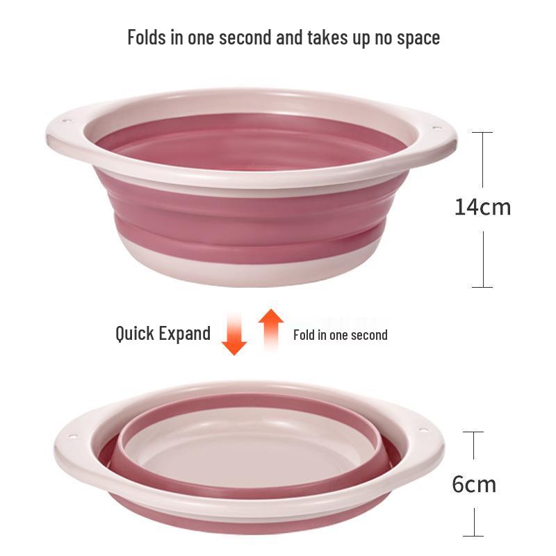 Portable Folding Washbasin: Telescopic, Multi-Use for Vegetables, Foot Baths, and Travel