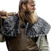 Vikinges Faux Furs Shawl Barbarian Collar,Medieval Knight Mantle Shoulder Wrap Warriour Cape Shawl Renaissances Costume