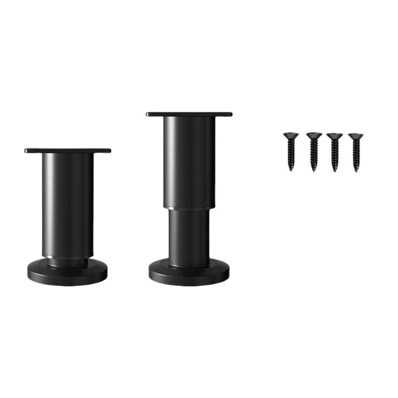 Packung mit 2 verstellbaren Stahlmöbelbeinen Sofabeine Couchbeine Stoßdämpfende Fußpolster für Schreibtische Sofas Regale & Kommoden
