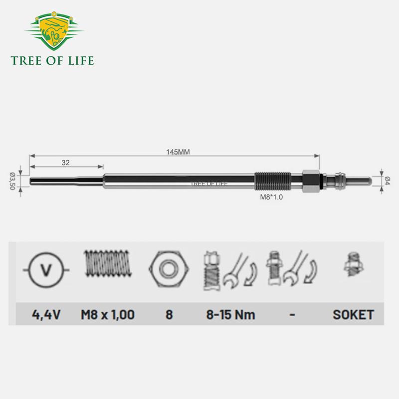 4x 4.4V New Heater Glow Plugs FOR VAUXHALL OPEL ANTARA A (L07) 2.2 CDTi Diesel 2010-2017 25181860 22472368 0 100 266 079