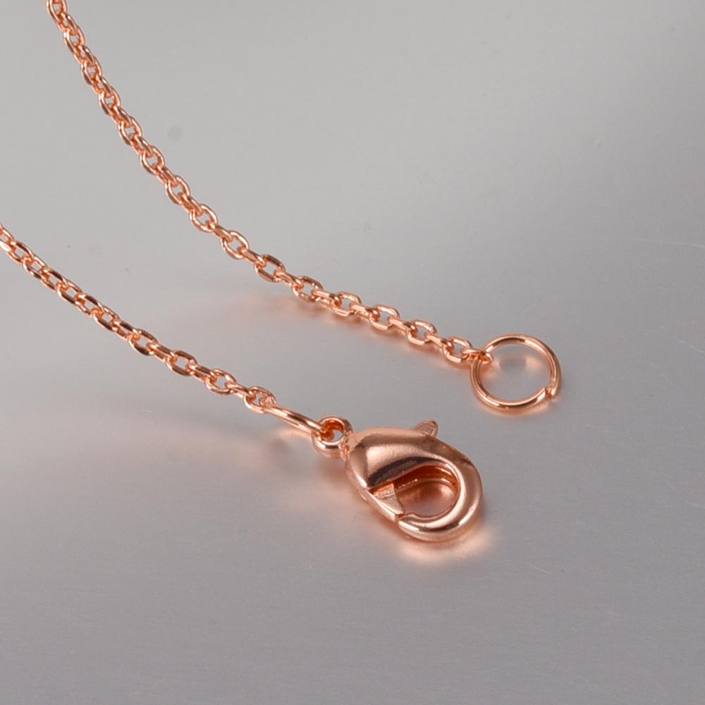 Vinterly Cross Chain Long Necklace for Women Thin Pure Copper Adjustable 51cm Twisted Anti-scratch Jewelry Female Lobster Clasps