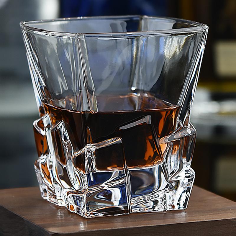 310ml Quadratisches Glasbecher Eisbecher Cocktail Kaffeetasse Saftglas Getränkebecher Eisschnitzerei Dekoration Wasserflasche Gläser