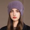 New Style Winter Women Hat Decorate Beanie Hat Simple Design Rabbit Fur Blend Warm Winter Cap Y2K Female Outdoor Knitted Hat