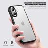 KEYSION Clear Shockproof Case for iPhone 16 Plus 15 Transparent Matte Soft Silicone+PC Phone Back Cover for iPhone 15 Plus 16